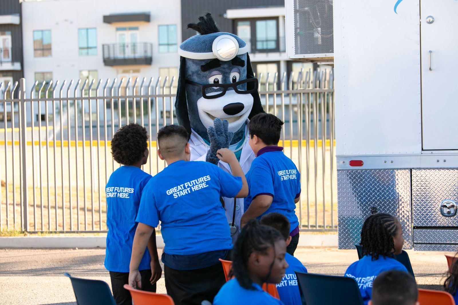 Tooth Bus naming celebration photograph 4